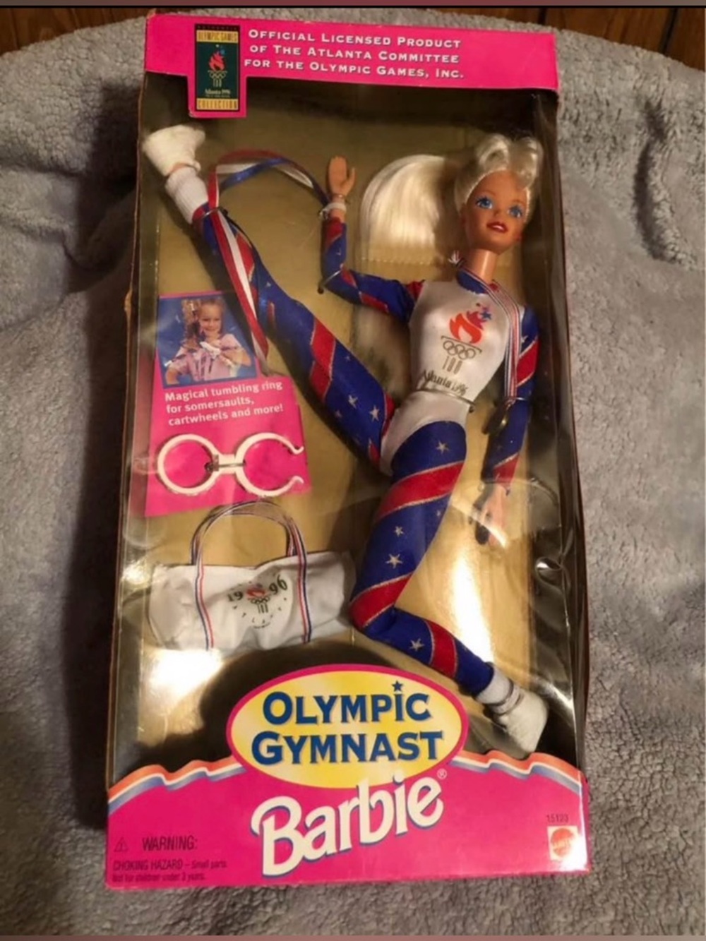 Vintage Barbie Athletic Doll - Pink, Blue & White Outfit
